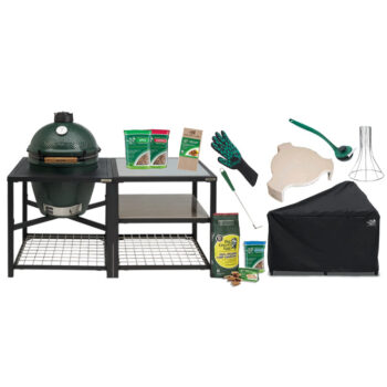 Big Green Egg Large with Stainless Steel Modular Nest System bundle