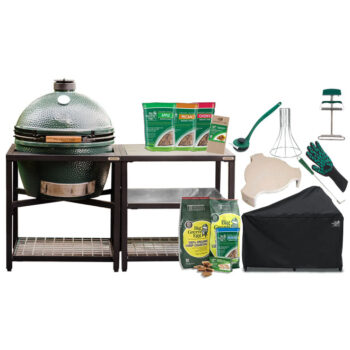 Big Green Egg Extra Large with Stainless Steel Modular Nest System bundle