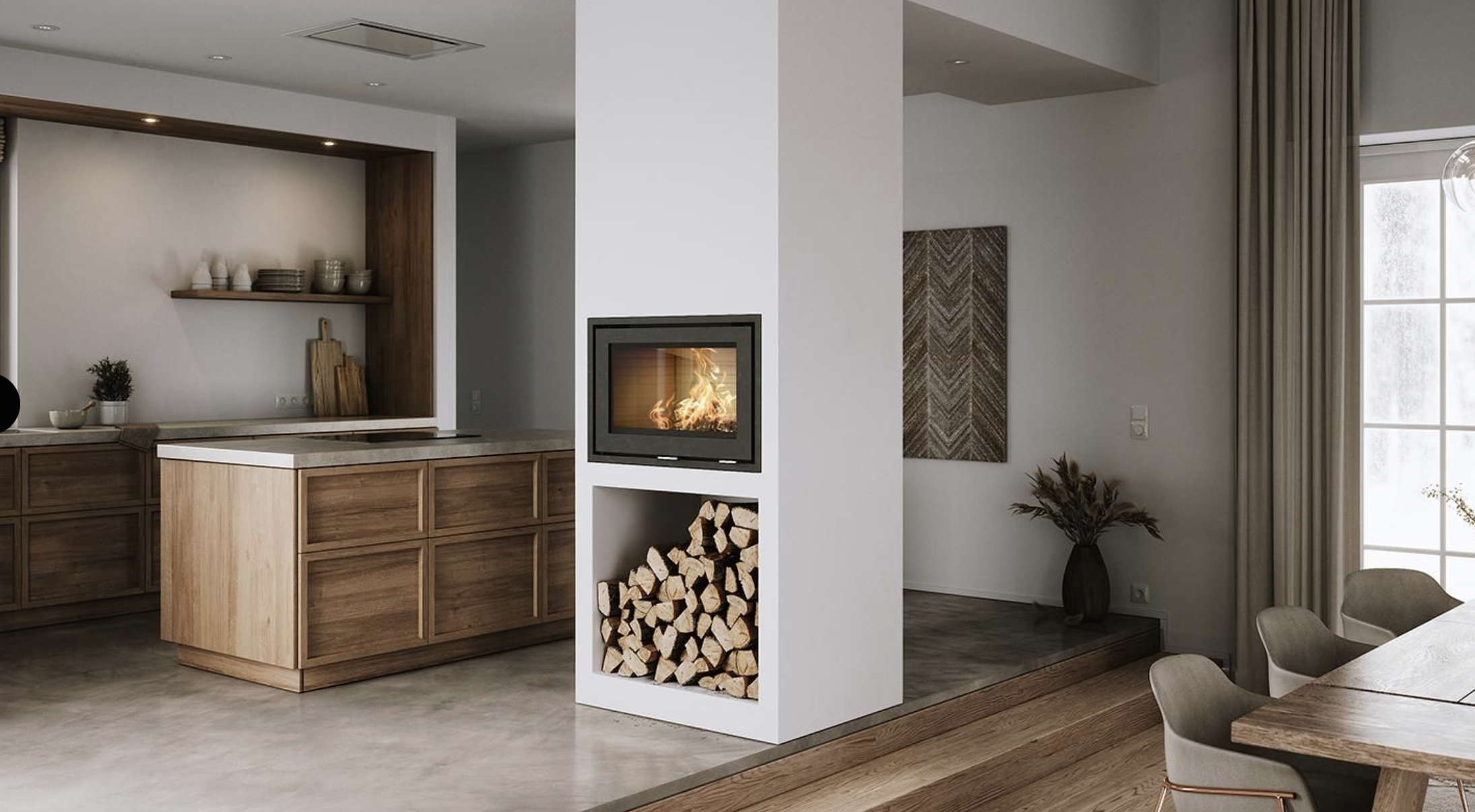 RAIS Front Facing Inset Fireplace Range