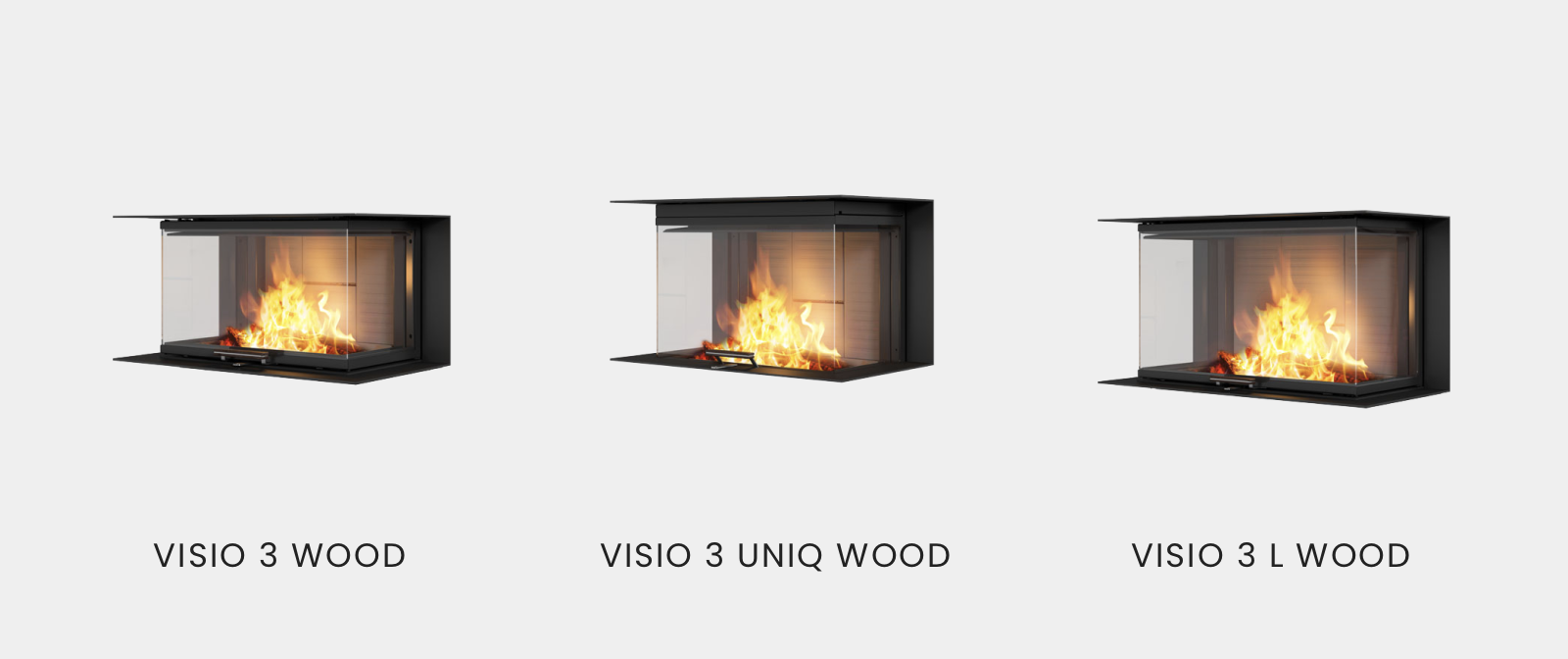 RAIS 3 Sided Visio Wood Burning Range - Image 4