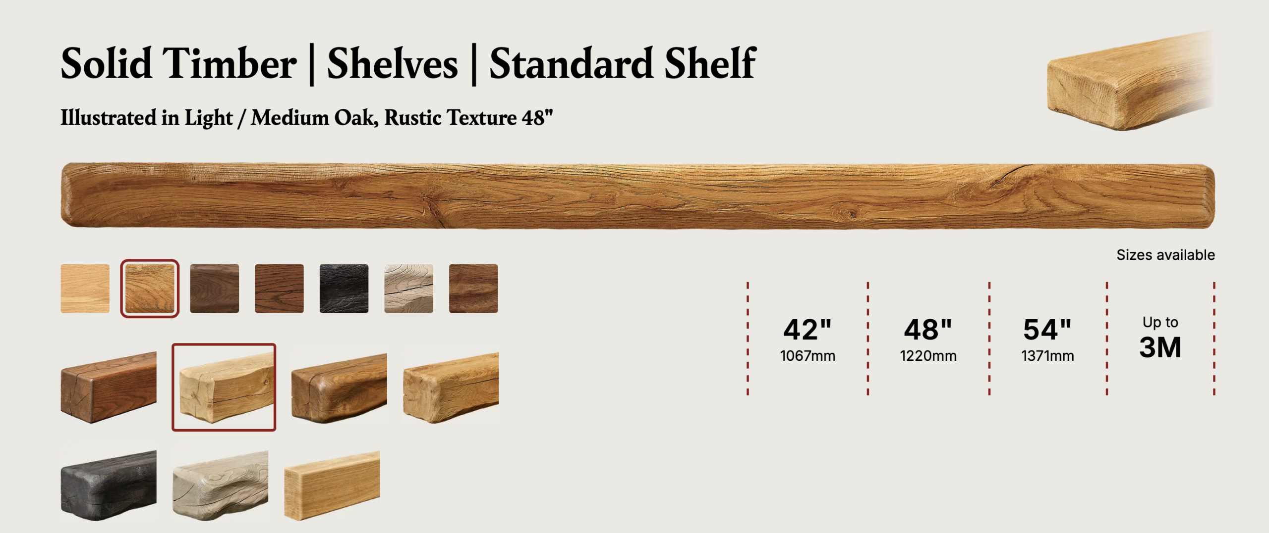 Solid Timber Shelf Beam Range - Image 2